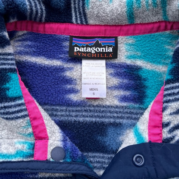 Patagonia Synchilla Snap T Fleece Pullover Jacket Men’s Small Nepali Dhoti - Picture 3 of 7